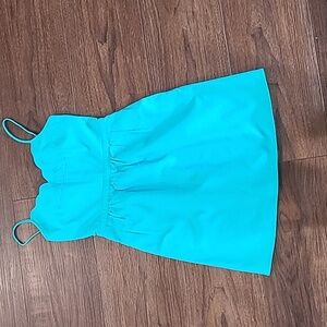 J. Crew Turquoise scalloped dress size 4